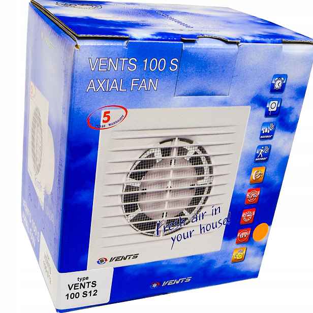 koupelnový ventilátor Vents 100S12 standard 12V