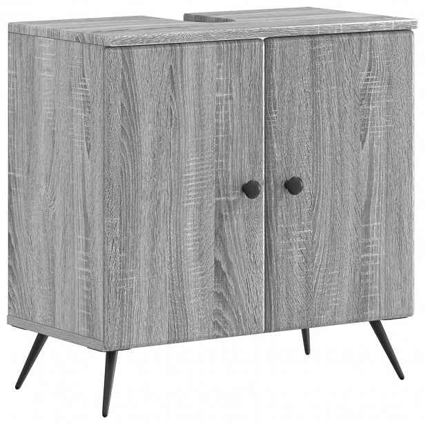 vidaXL Skříňka pod umyvadlo BREDA Šedý Sonoma 59,5 x 31,5 x 59 cm