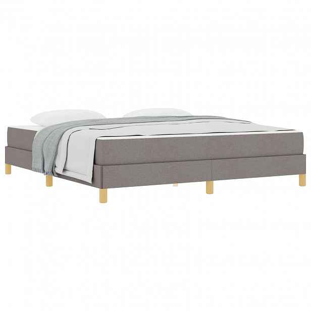 vidaXL Postel s boxspringem Taupe 180 x 200 cm textil