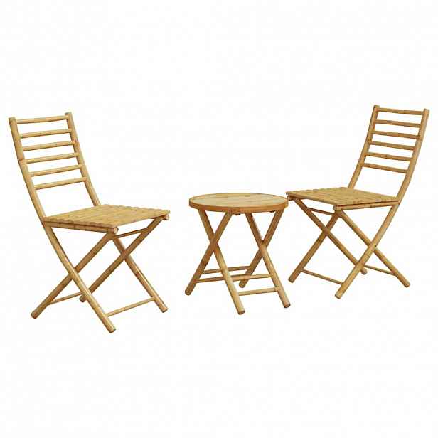 vidaXL 3dílný bistro set bambus