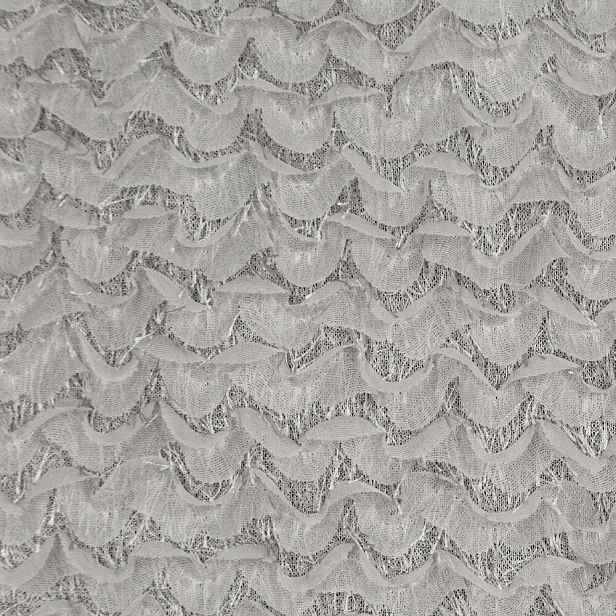 Elegantní hotový závěs Tiffany Eva Minge 135x250 stříbrná, glamour volánky
