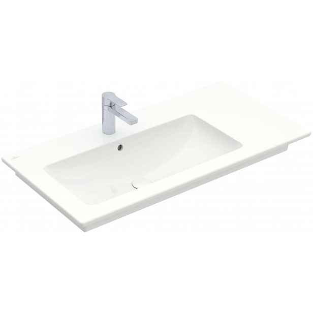 Villeroy & Boch Venticello - Umyvadlo nábytkové 100x50 cm, s přepadem, otvor pro baterii, CeramicPlus, alpská bílá 4134L1R1