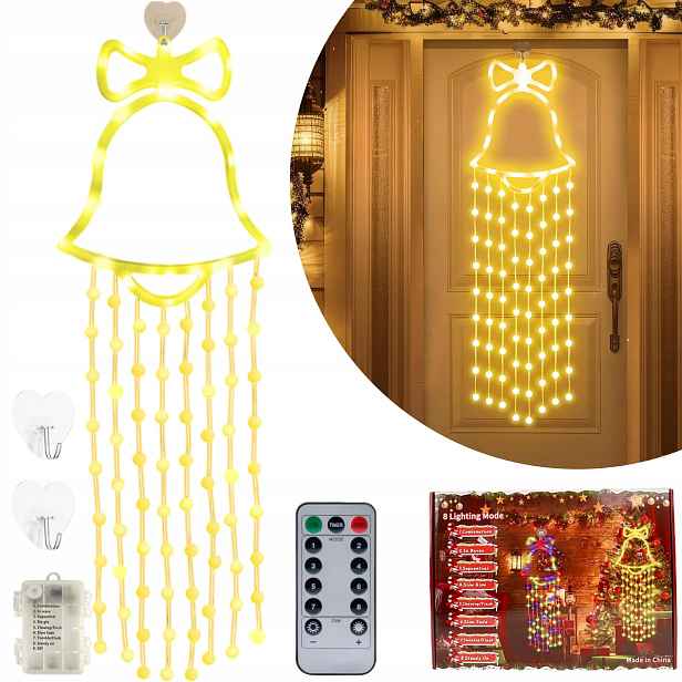 Zvonkové Lampy Na Vánoční Stromek 97 Led, 8 Vnitřních Venkovních Režimů