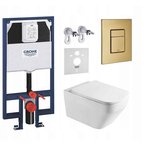 7v1 Sada Wc, Stelaz Grohe Slim Wc Mísa Imprese Tornado Tlačítko