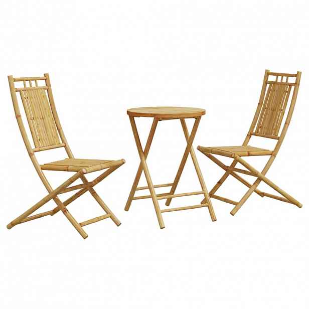 vidaXL 3dílný bistro set bambus