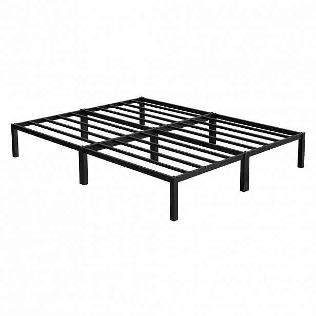 ML-DESIGN KOVOVÁ POSTEL 160x200 cm s lamelovým roštem, černá, na ocelovém rámu