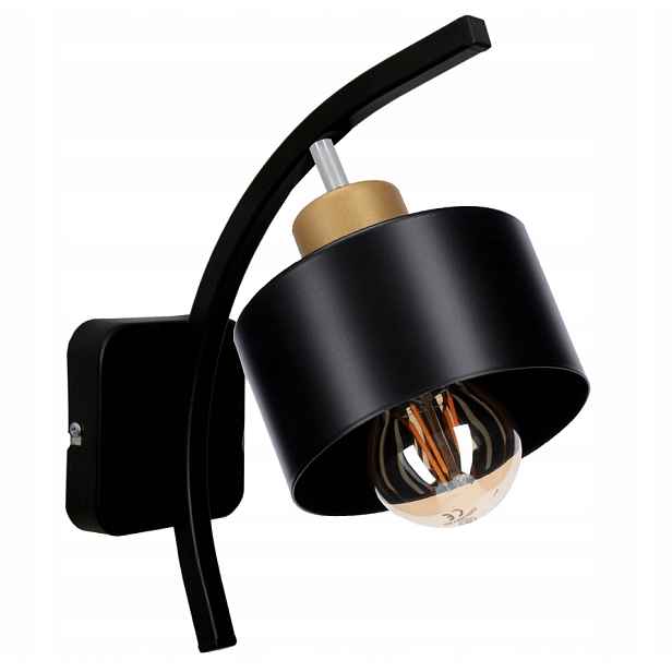 Nástěnná lampa Loft černá, zlatá, nástěnná svítidla nad zrcadlo Led
