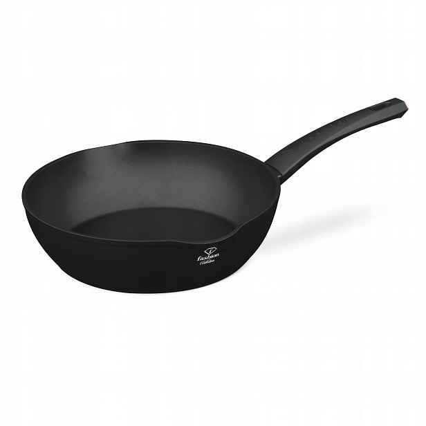 Pánev se dvěma zobáčky 28 cm, Fashion FTV-0029 Matte Black-Rose Gold