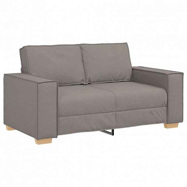 vidaXL Dvoumístná pohovka taupe 160x78x84 cm látka