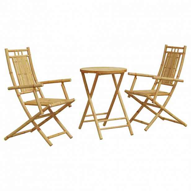 vidaXL 3dílný bistro set bambus