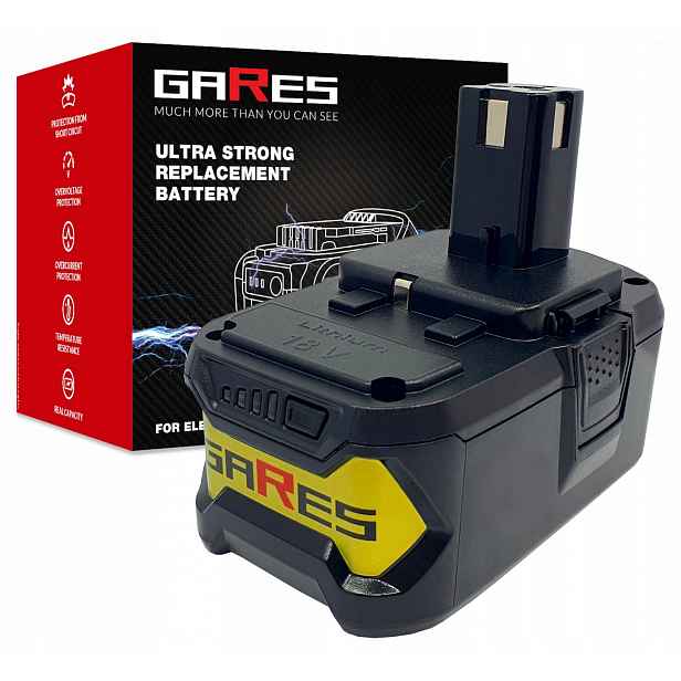 Akumulátor Gares pro Ryobi One+ OPT1845 R18HW OHT1850X 18V 5Ah