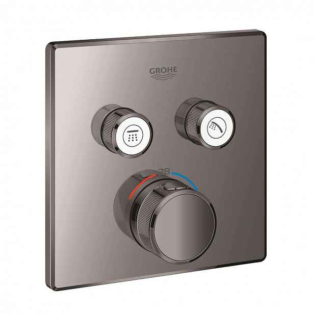 Grohe Grohtherm SmartControl - Termostatická baterie pod omítku se 2 ventily, Hard Graphite 29124A00