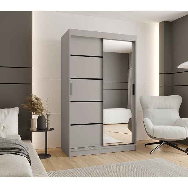Šatní skříň Abi Rubino V2 Rozměry: 120 cm, Barva korpusu + barva dveří: Kašmír