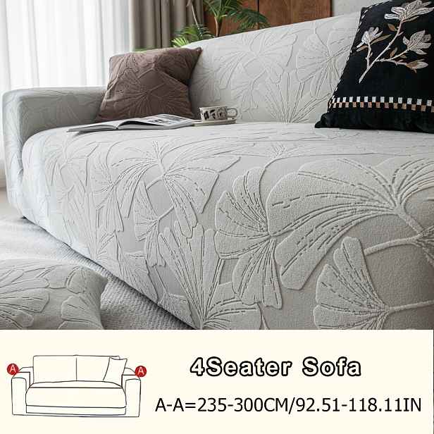 TEMU 1 ks Chránič na pohovku z polarového fleecu s zahradních listů ginkgo, odolný potah na gauč, pohodlná dekorace do obývacího pokoje,
