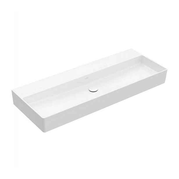 Villeroy & Boch Memento 2.0 - Umyvadlo nábytkové 120x47 cm, bez přepadu, bez otvoru pro baterii, CeramicPlus, alpská bílá 4A22CFR1
