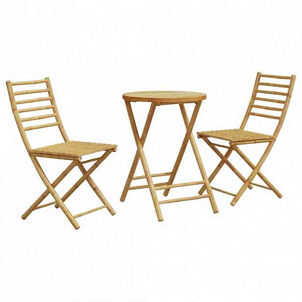vidaXL 3dílný bistro set bambus