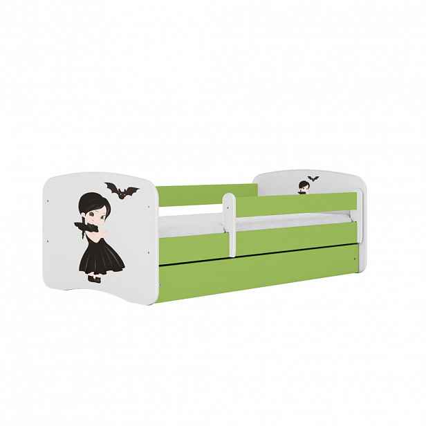 RAUMHIRSCH FURNITURE DĚTSKÁ POSTEL se zásuvkou Dívka v černém 160/80 90/61/164