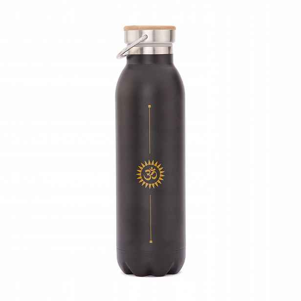 Termoláhev Bodhi 600 ml nerezová ocel, vzor Om, matná černá