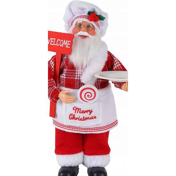 Vánoční Figurka Mikuláše Stojící 30 CM, Dekorativní