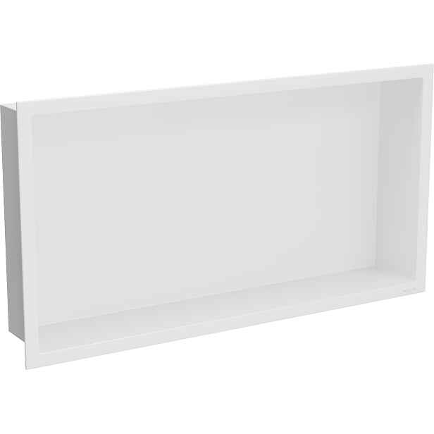Mexen X-Wall-R zapuštěná polička, nerezová ocel, bílá, 60x30 cm
