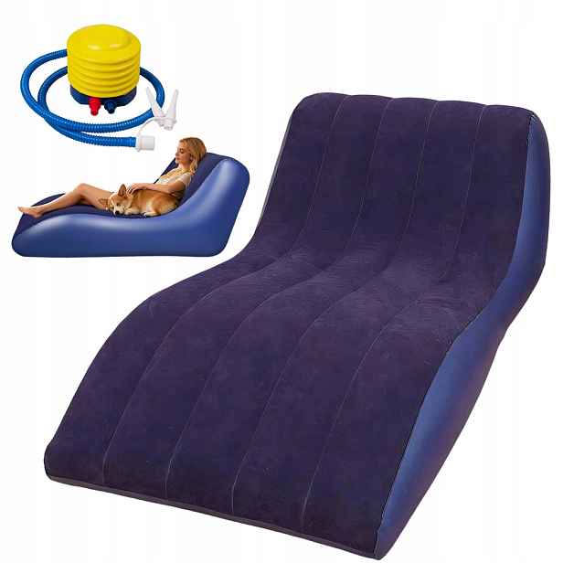 Nafukovací křeslo s podnožkou Lehátko Nafukovací, odolné, ergonomické, skládací