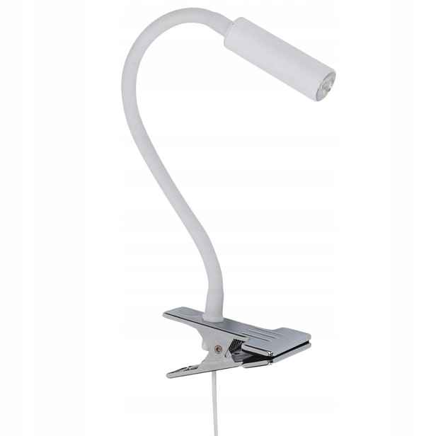 Stolní Lampa Lagos Bílá 1XG9 Na Klips moderní do čtecí kanceláře