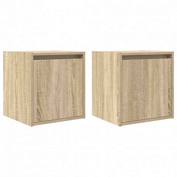 vidaXL Nástěnné noční stolky 2 ks dub sonoma 38x34x40 cm