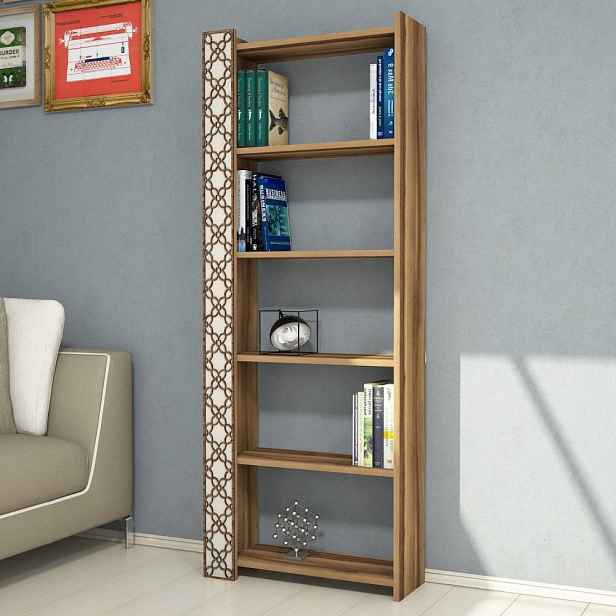 Knihovna City - Walnut, Cream