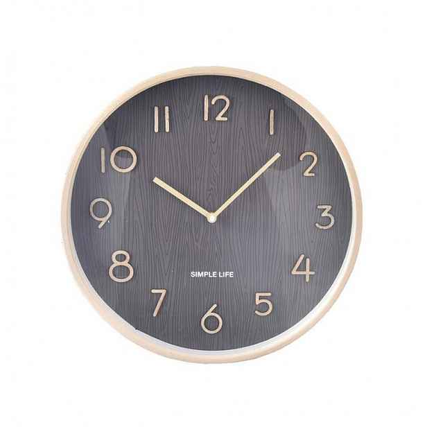 Nástěnné hodiny hnědé   38 cm