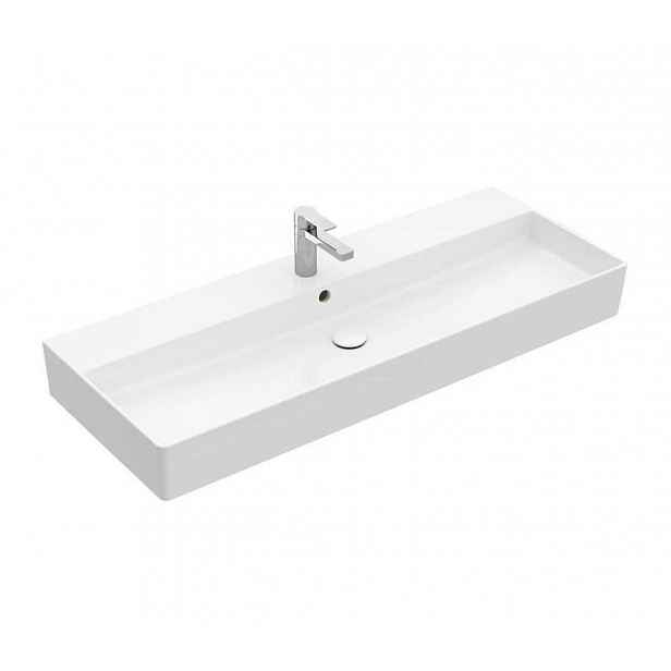 Villeroy & Boch Memento 2.0 - Umyvadlo nábytkové 120x47 cm, s přepadem, otvor pro baterii, CeramicPlus, alpská bílá 4A22CLR1