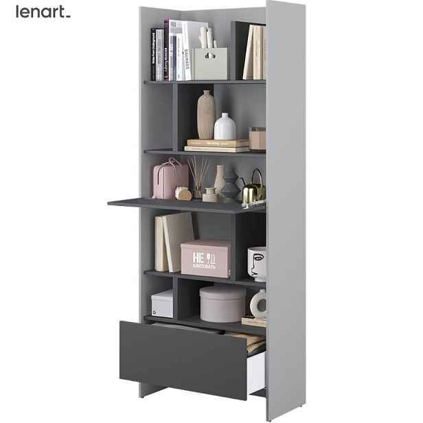 Dig-net nábytek Regál Lenart BED CONCEPT BC-22 | šedá / grafit