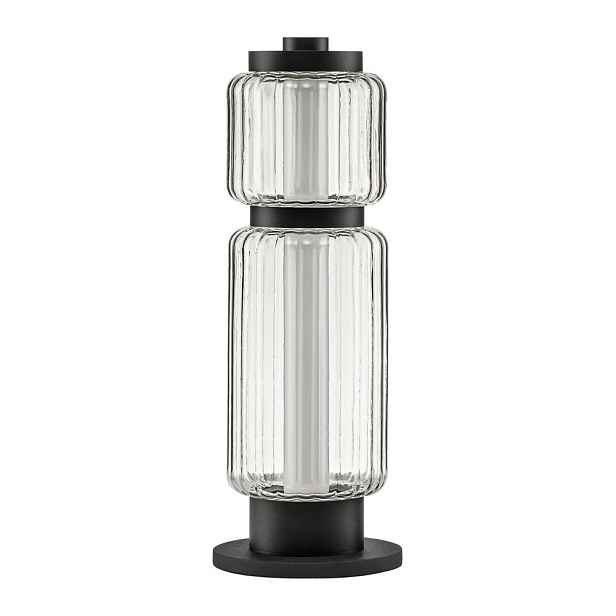 Matně černá skleněná LED stolní lampa (výška 39 cm) Liesa – Nova Luce