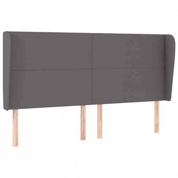 vidaXL Čelo postele typu ušák tmavě šedá 163x23x118/128 cm umělá kůže