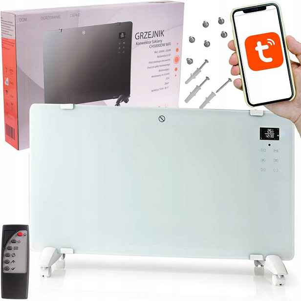 Elektrický Konvektorový Ohřívač 2000W Led Wifi