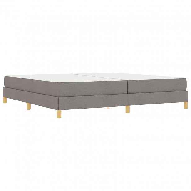 vidaXL Postel s boxspringem Taupe 200 x 200 cm textil