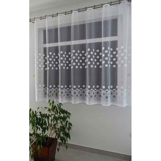 Mg Záclona 776/3 Bílá 440x160 cm Hotová S Páskou K