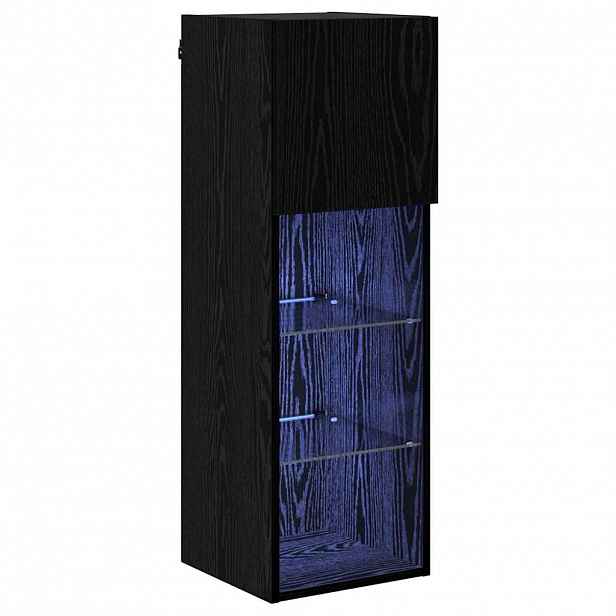 vidaXL Nástěnná TV skříň 30,5 x 30 x 90 cm Černý dub Kompozitní dřevo