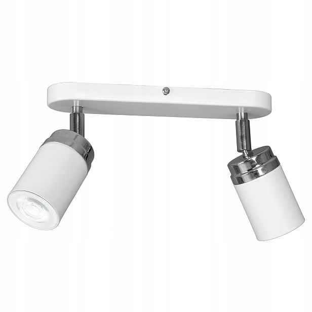 Luminex Reno Lišta 2 reflektorů GU10 Bílá/Chrom 15W IP20