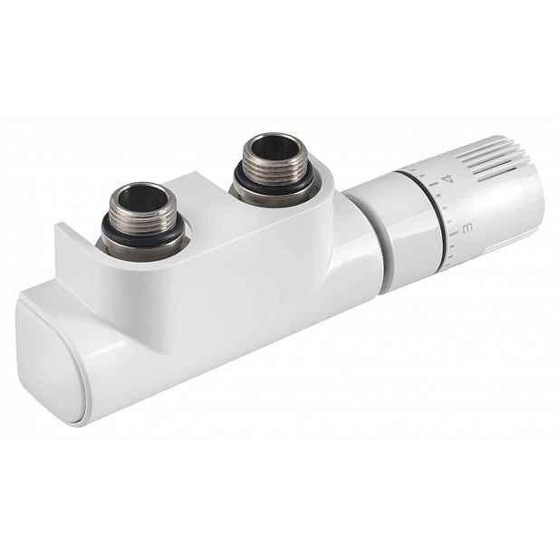 Aqualine - Termostatická připojovací sada ventilů, středové připojení, bílá CP9720S