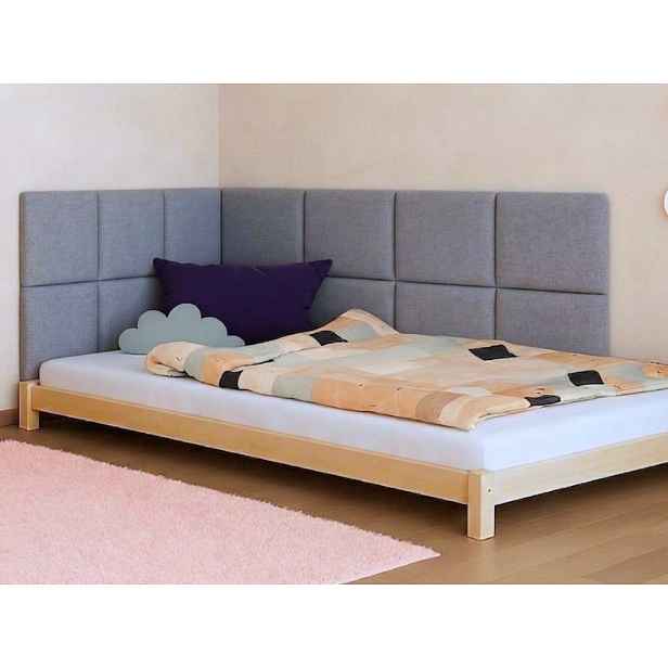 Čtvercové čalouněné panely na zeď BOUCLÉ Zvolte barvu: Světle modrá, Zvolte rozměr: 30x30 cm, Uchycení na zeď: Bez uchycení (možnost použití lepidla)