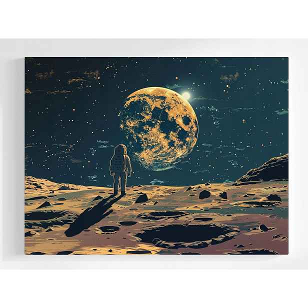 Plakát Space Art Kosmos Astronaut Měsíc Planeta 100x75