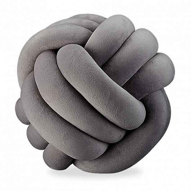 Relaxdays POLŠTÁŘ Tmavě šedý uzel 25 cm polyester