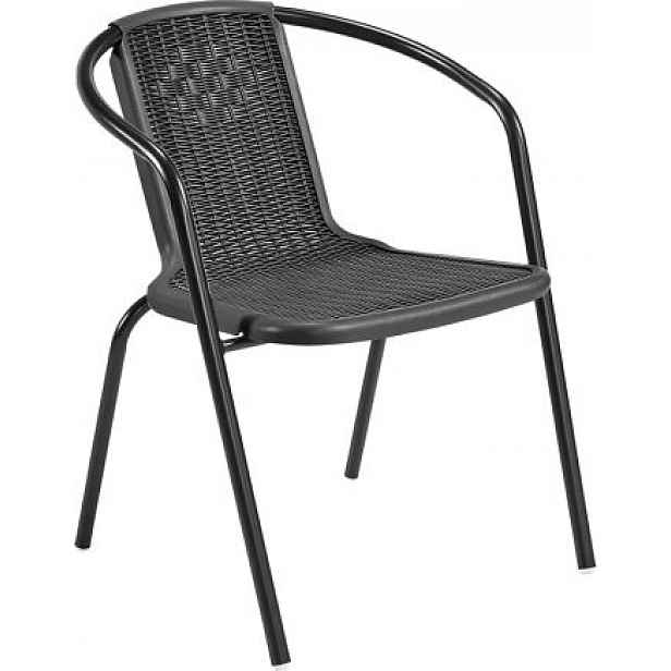 Zahradní stohovatelná židle RENOJ, černá