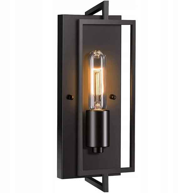Abigali loftová nástěnná lampa černá 1xE27 Retro Simple