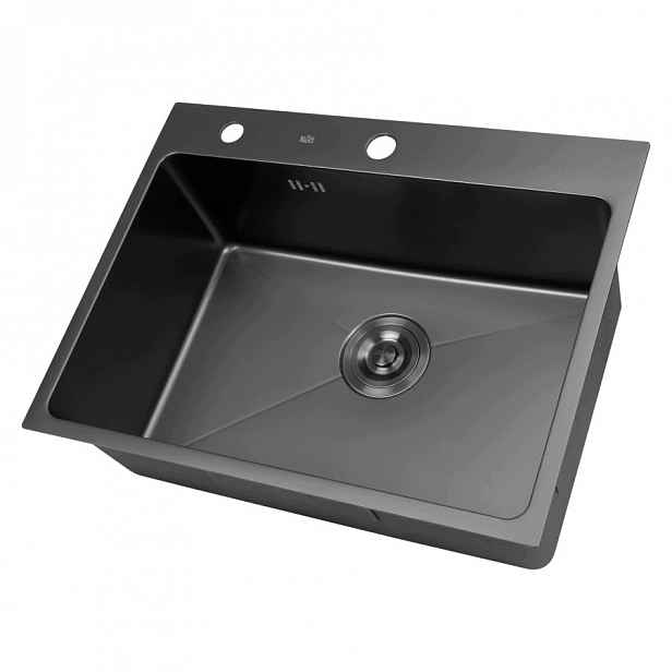 Černý kuchyňský dřez Nett s plástvem NBS-6046