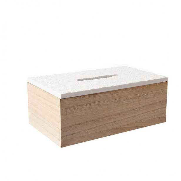 Dřevěný box na papírové kapesníky 24 x 14 cm