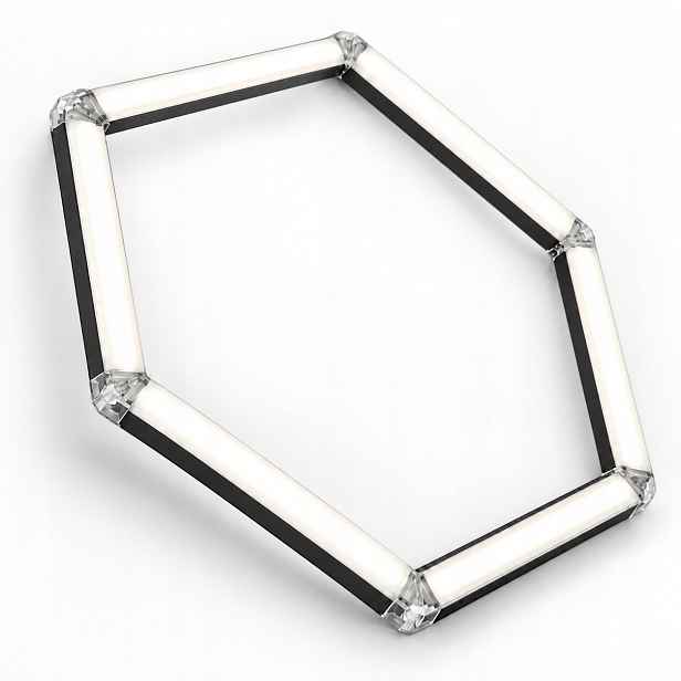 Led osvětlovací panel černý 42W detailing Hexagon 1 4000K 92x79 Cm