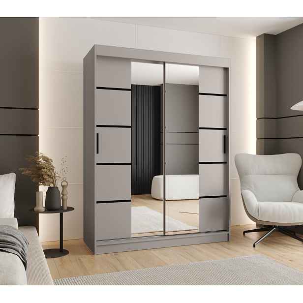 Šatní skříň Abi Rubino V4 Rozměry: 150 cm, Barva korpusu + barva dveří: Kašmír