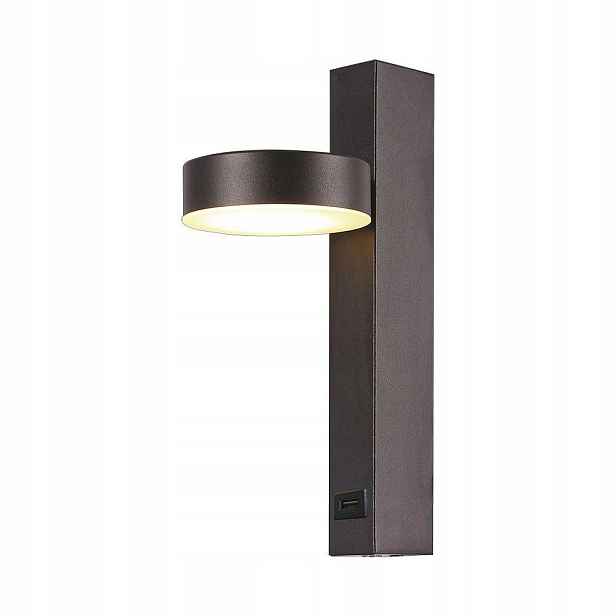 V-tac Led svítidlo 8W nástěnné hotelové lůžko Usb VT-10111 3000K 900lm