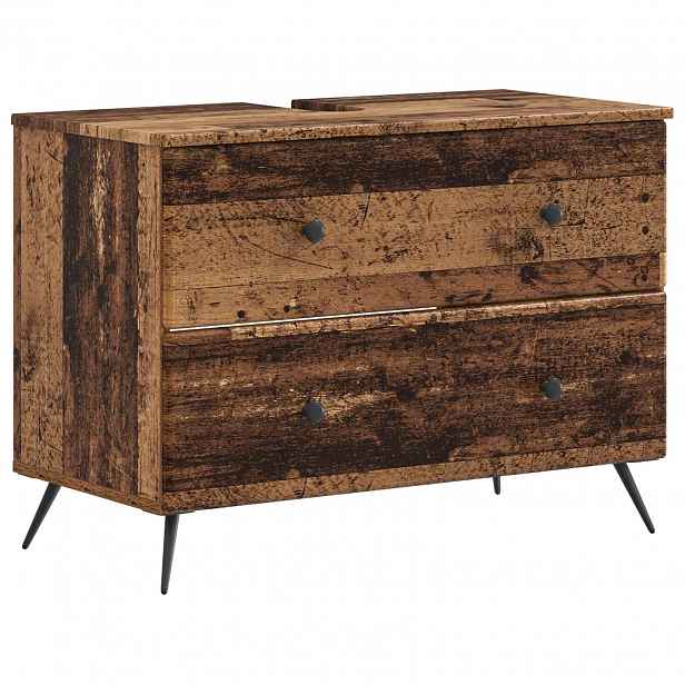 vidaXL Skříňka pod umyvadlo BREDA Staré dřevo 82 x 41 x 59 cm